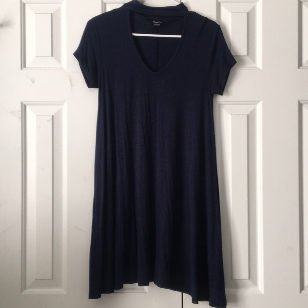 navy choker dress
